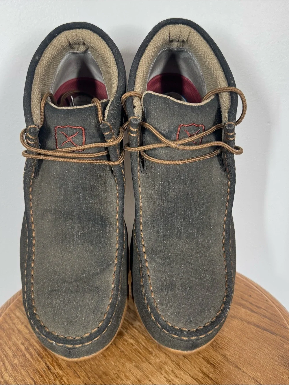 Twisted X Work Safety Chukka Driving Boots Moc Steel Toe Gray/Brown Men Size 8.5